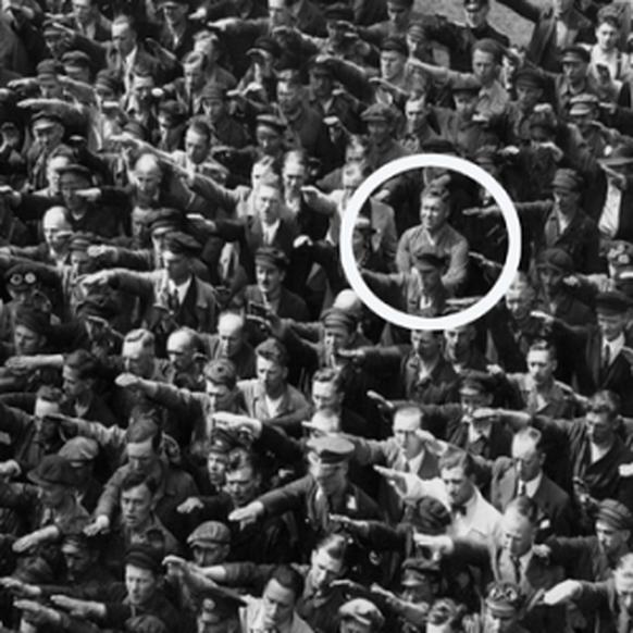 August Landmesser - Nazi Rally 
